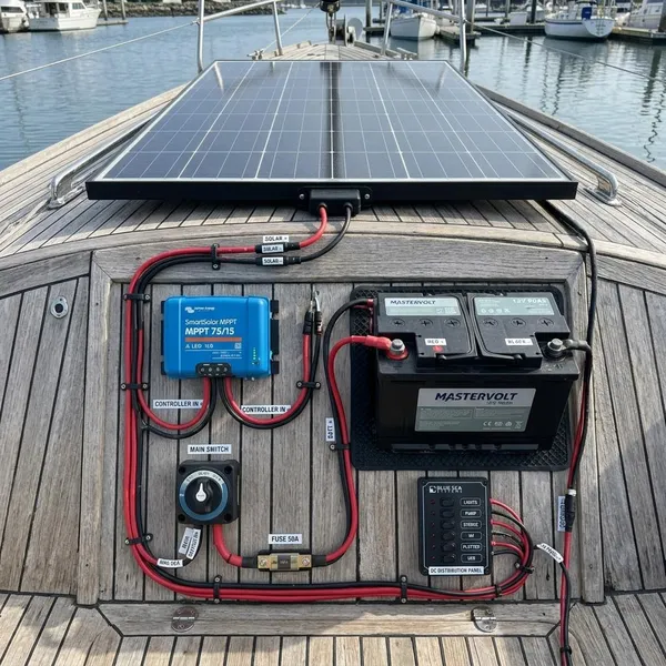 aansluitschema zonnepaneel boot