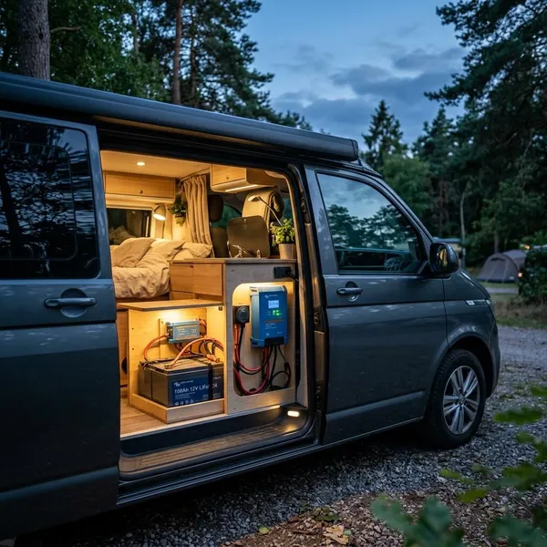 acculader camper huishoudaccu