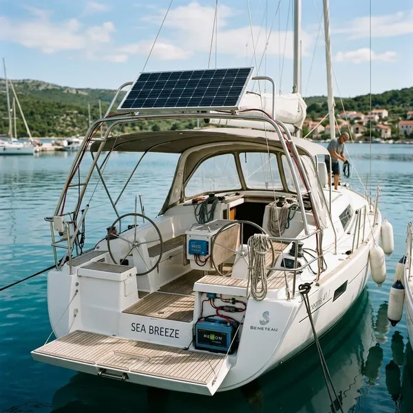 Hoe werkt een zonnepaneel als acculader op een boot