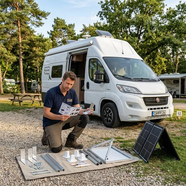 camper zonnepaneel montage