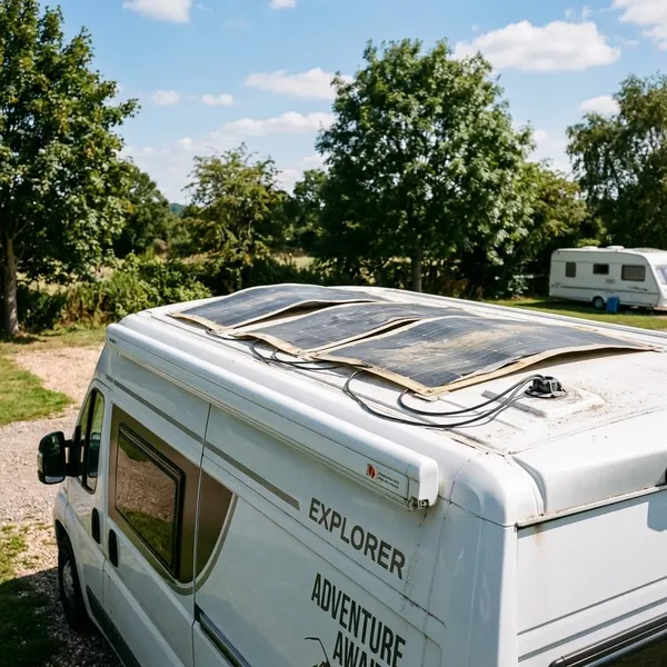 Wanneer een flexibel zonnepaneel op een camper geschikt is