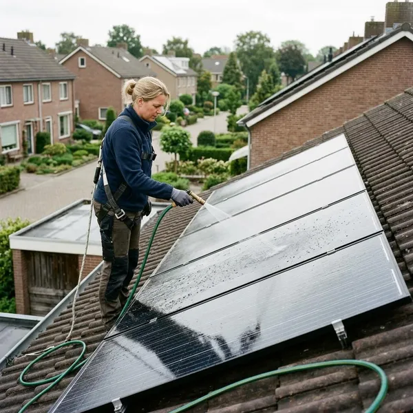 kan ik zonnepanelen schoonmaken met kraanwater