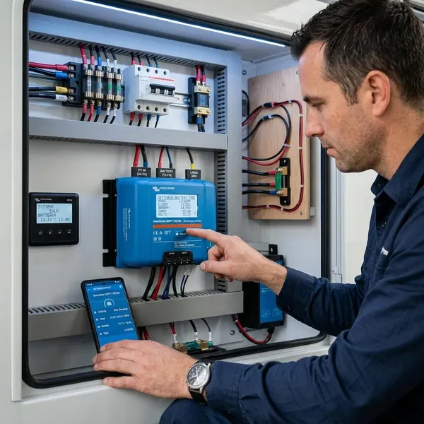 MPPT regelaar instellen per accutype