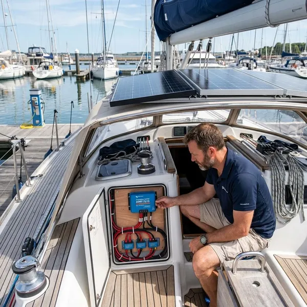 Hoe werken zonnepanelen, laadregelaar, accu en omvormer samen op een boot