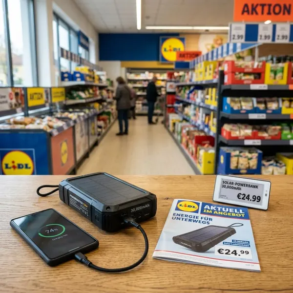Wanneer een Lidl powerbank op zonne energie genoeg is