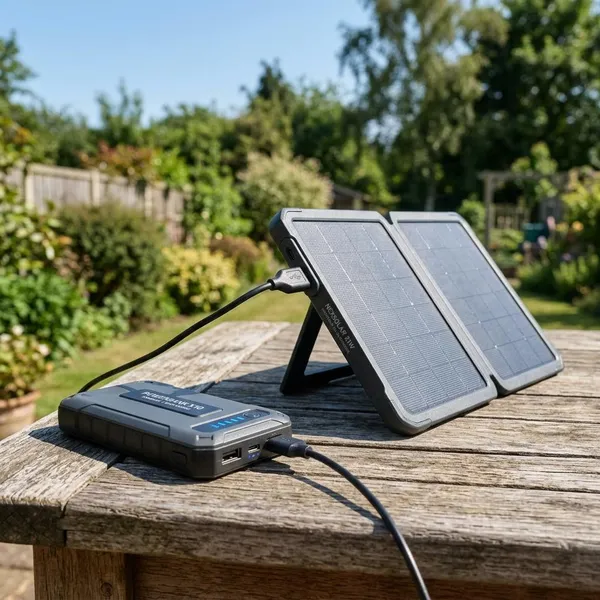 powerbank opladen met zonnepaneel
