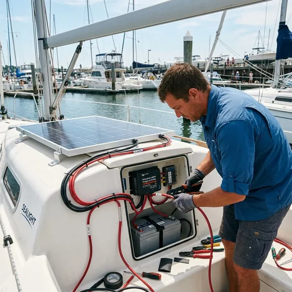 zonnepaneel aansluiten op boot