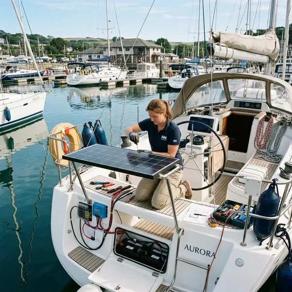 Hoe sluit je een zonnepaneel op een boot aan