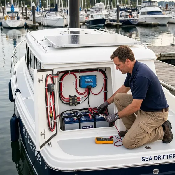 Wat heb je nodig om een zonnepaneel op een boot aan te sluiten