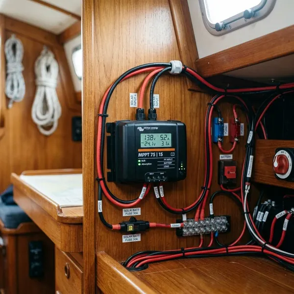 Kan een zonnepaneel op een boot direct op de accu