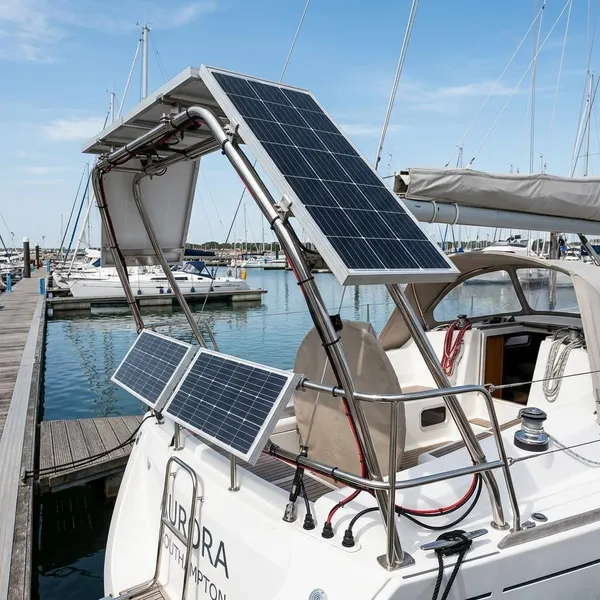 Waar monteer je een zonnepaneel op een boot het slimst