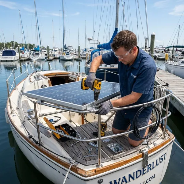 Waar let je technisch op bij zonnepaneel bevestiging op een boot