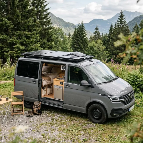 zonnepaneel camper met omvormer