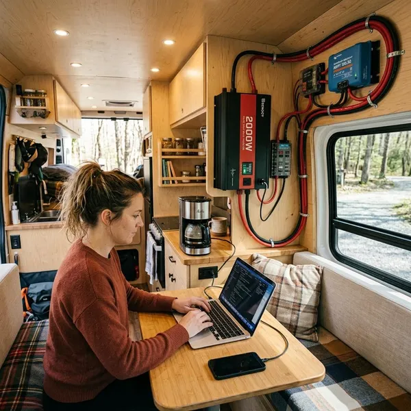 Welke accu past bij een zonnepaneel camper met omvormer