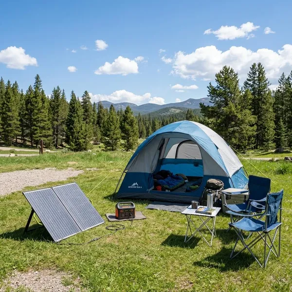 zonnepaneel camping tent