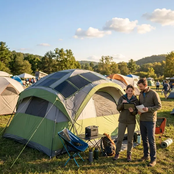 Waar je op let als je een zonnepaneel voor een tent koopt