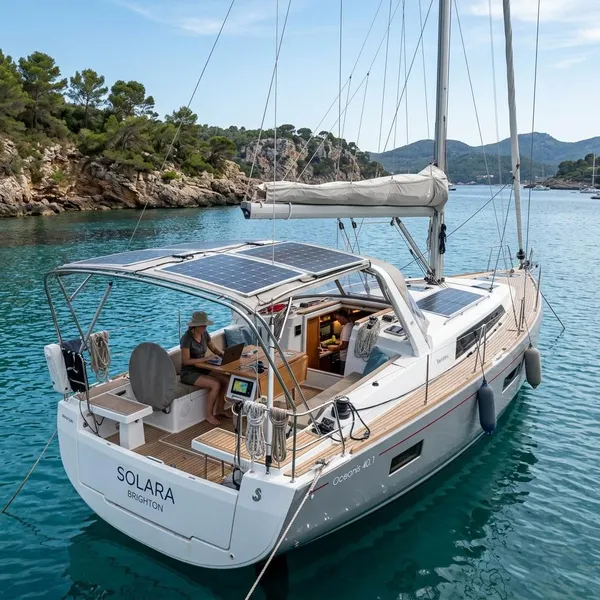 Zijn zonnepanelen op een boot handig